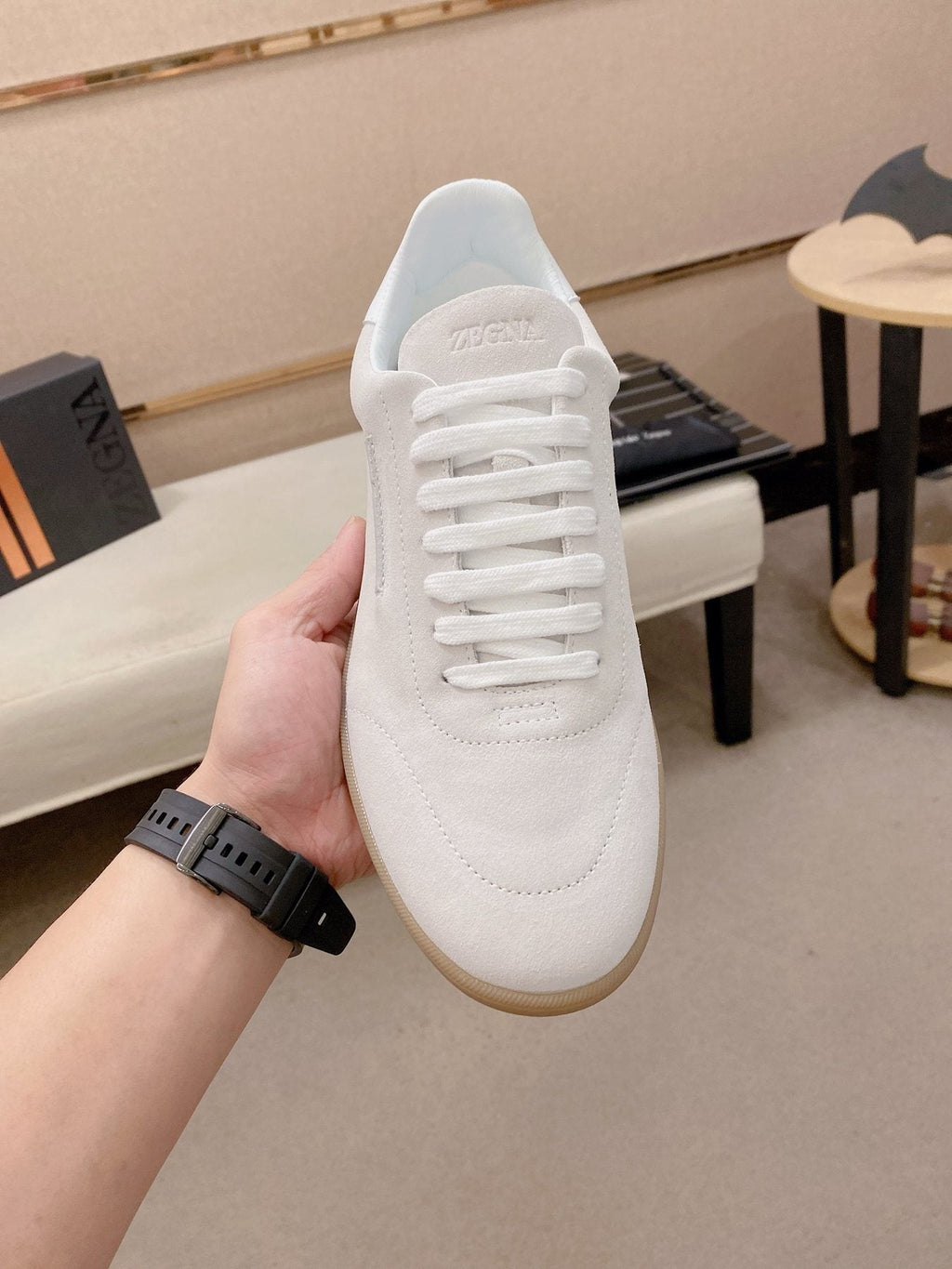 Zegna Men's Suede Low-Top Sneakers