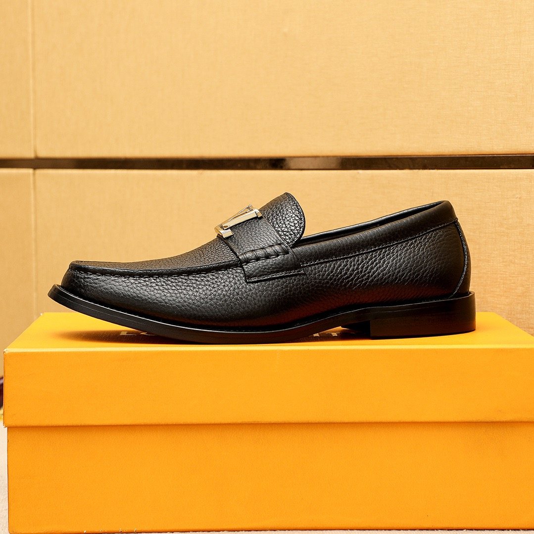 Louis Vuitton Textured Hardware Loafers