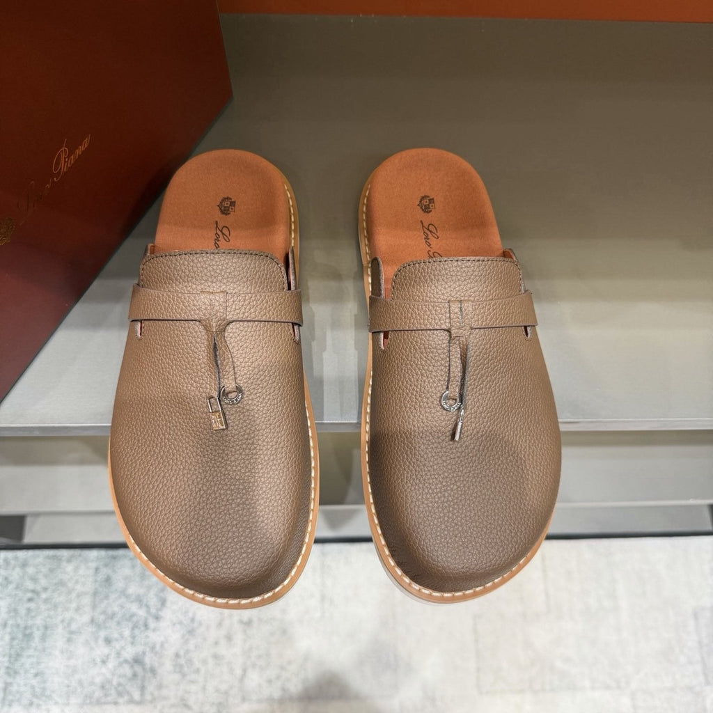 Loro Piana Textured Mule Loafers
