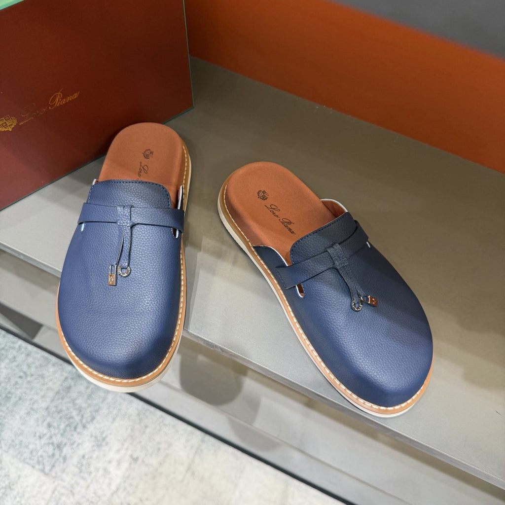 Loro Piana Textured Mule Loafers