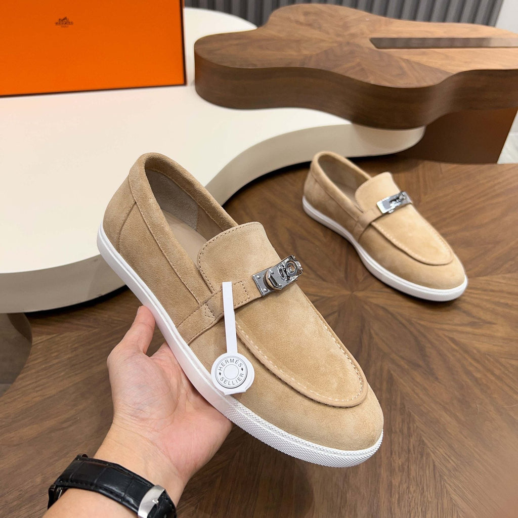 Hermès Men's Textured Bar Loafers