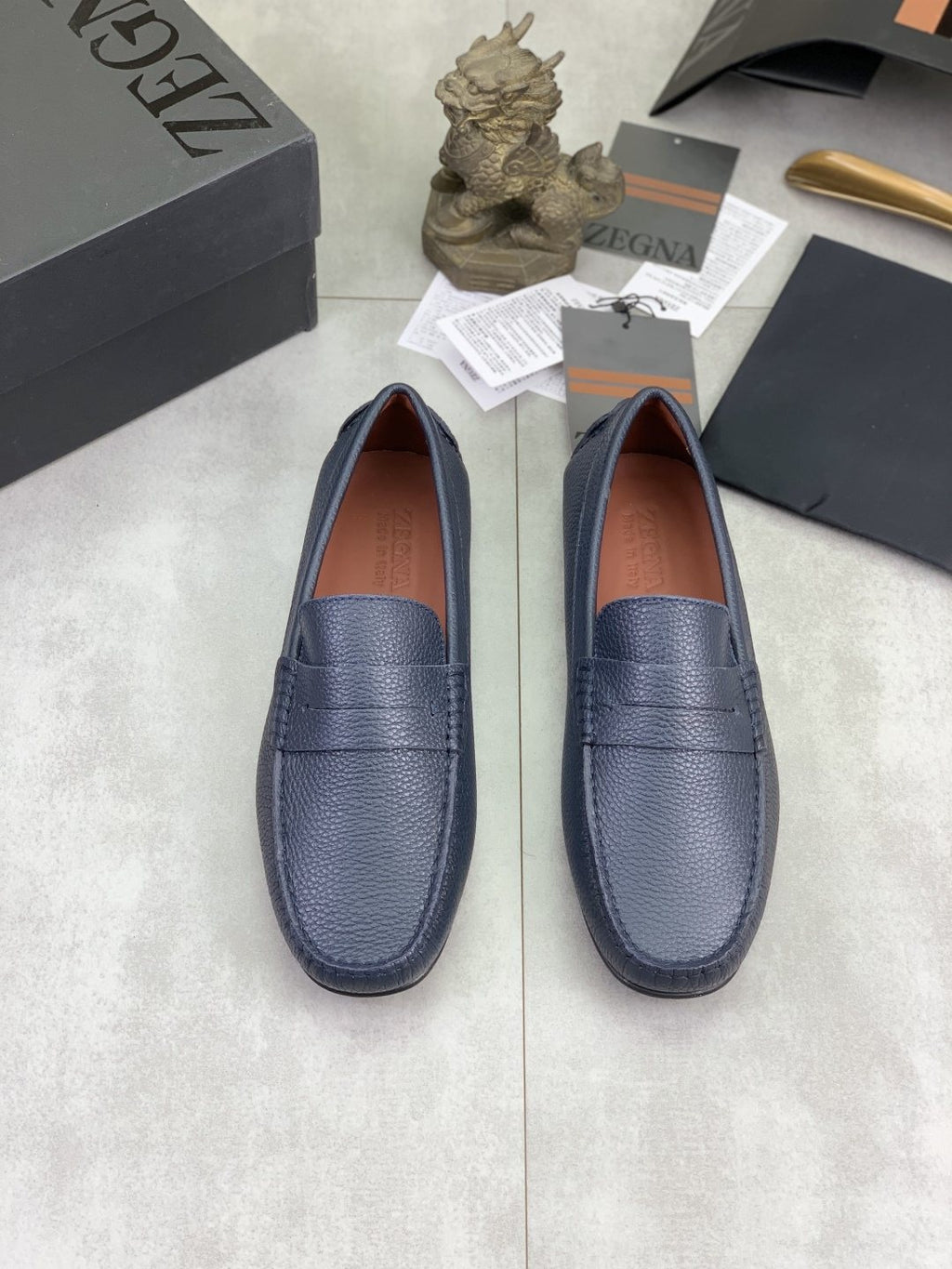 Zegna Men's Moc-Toe Driving Loafers