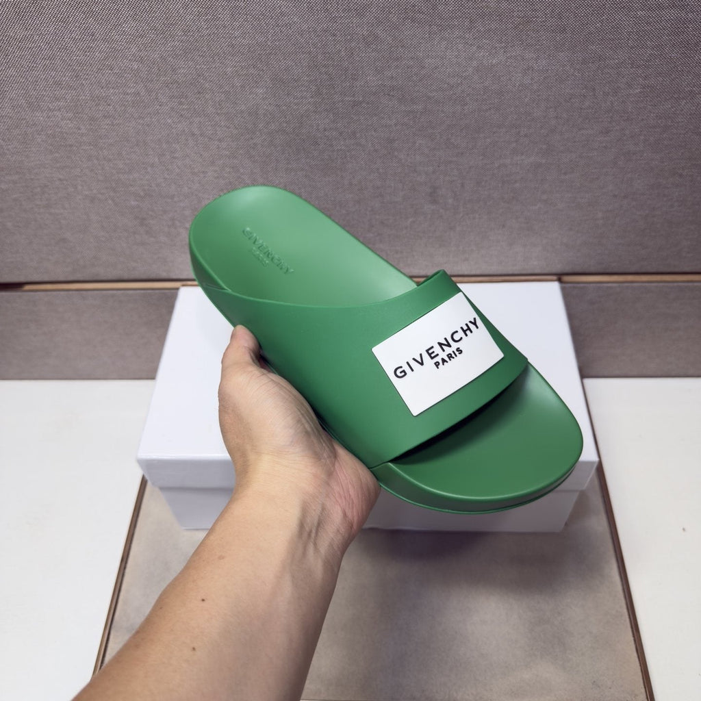 Givenchy Men's Logo Strap Slide Sandals - Contoured Footbed