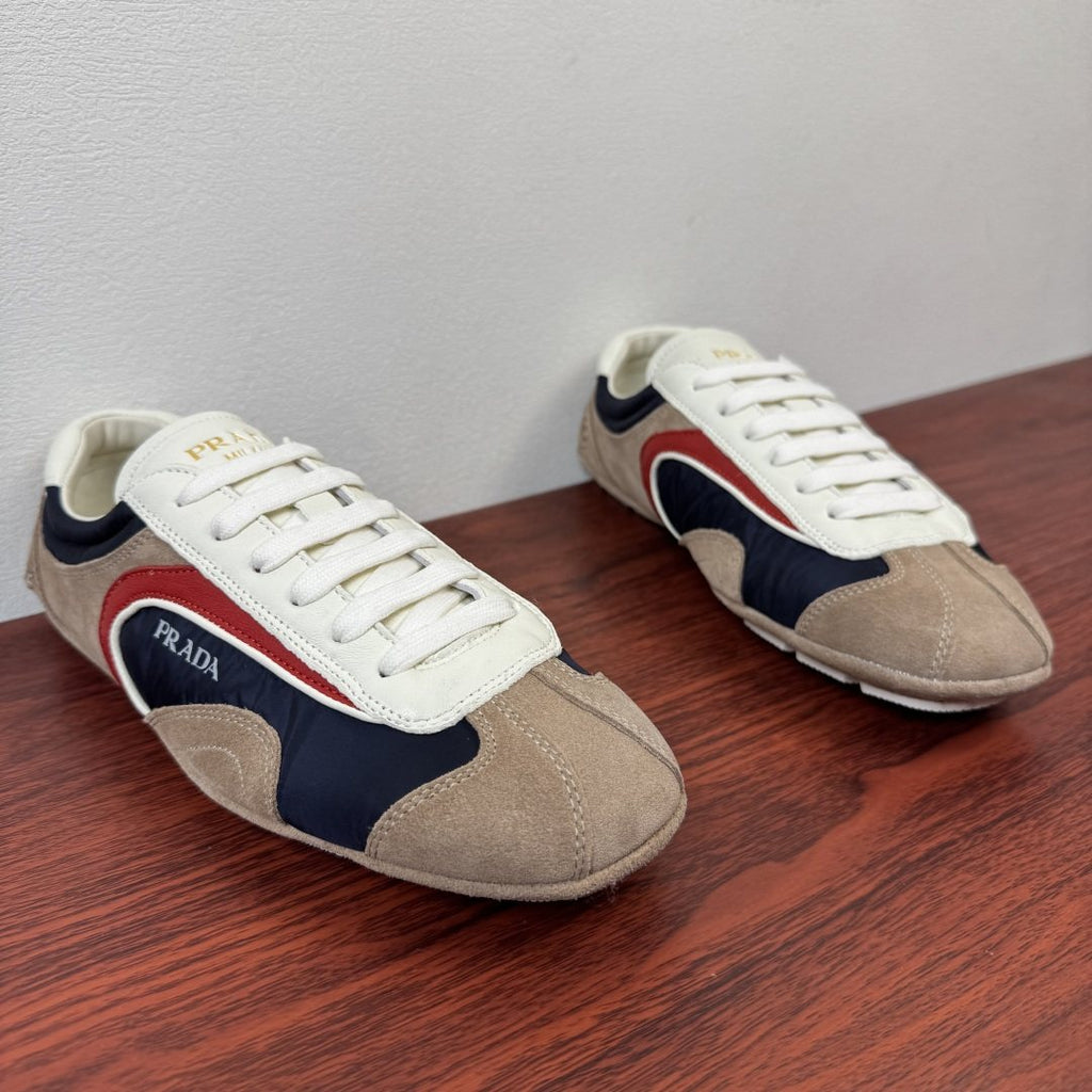 Prada Mesh Panel Low-Top Sneakers - Rubber Sole