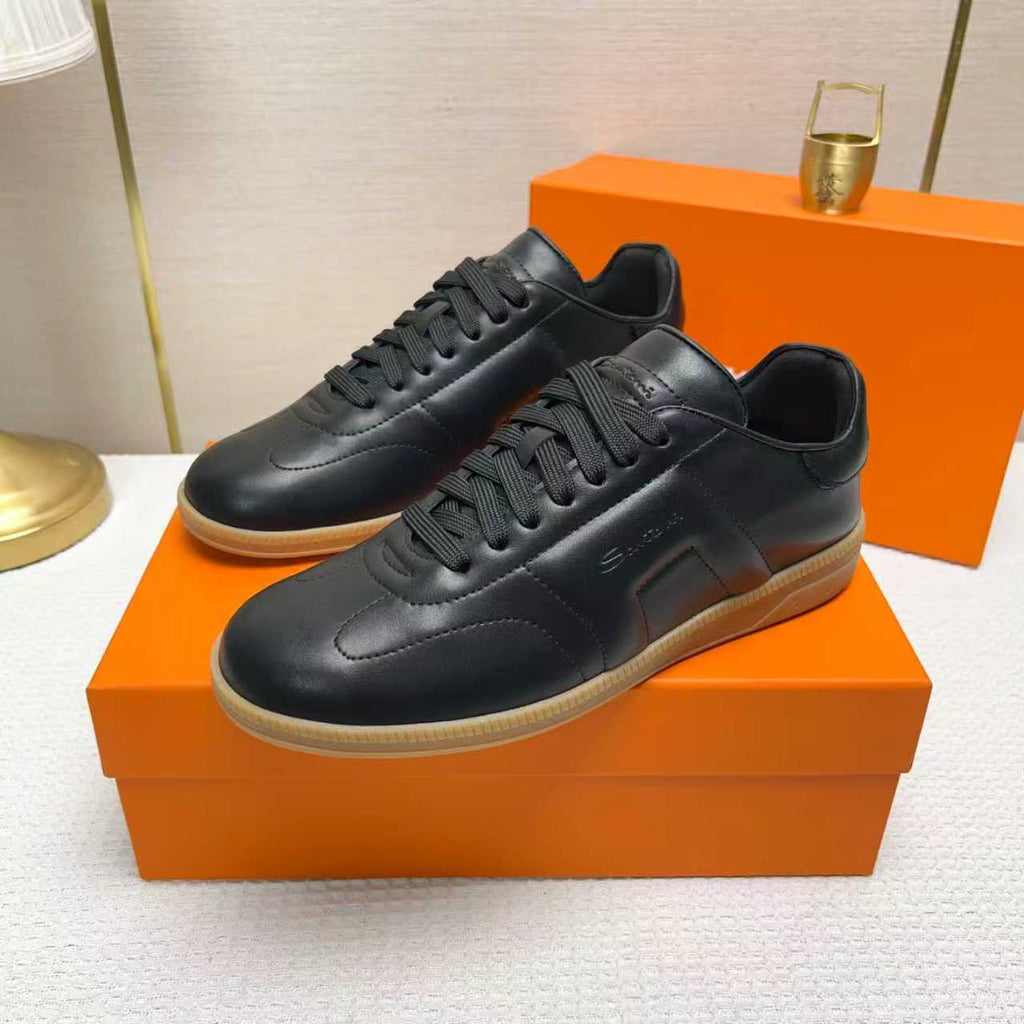 Santoni Embossed Low-Top Sneakers