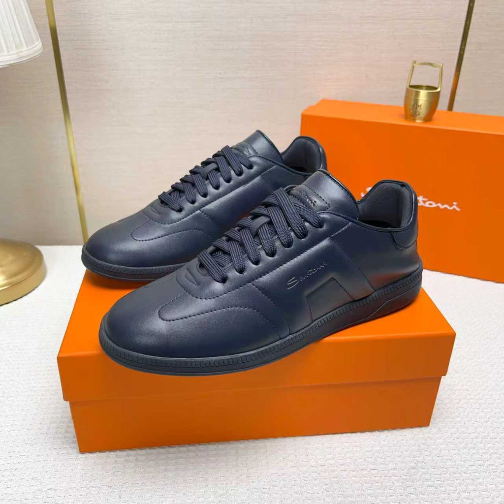 Santoni Embossed Low-Top Sneakers
