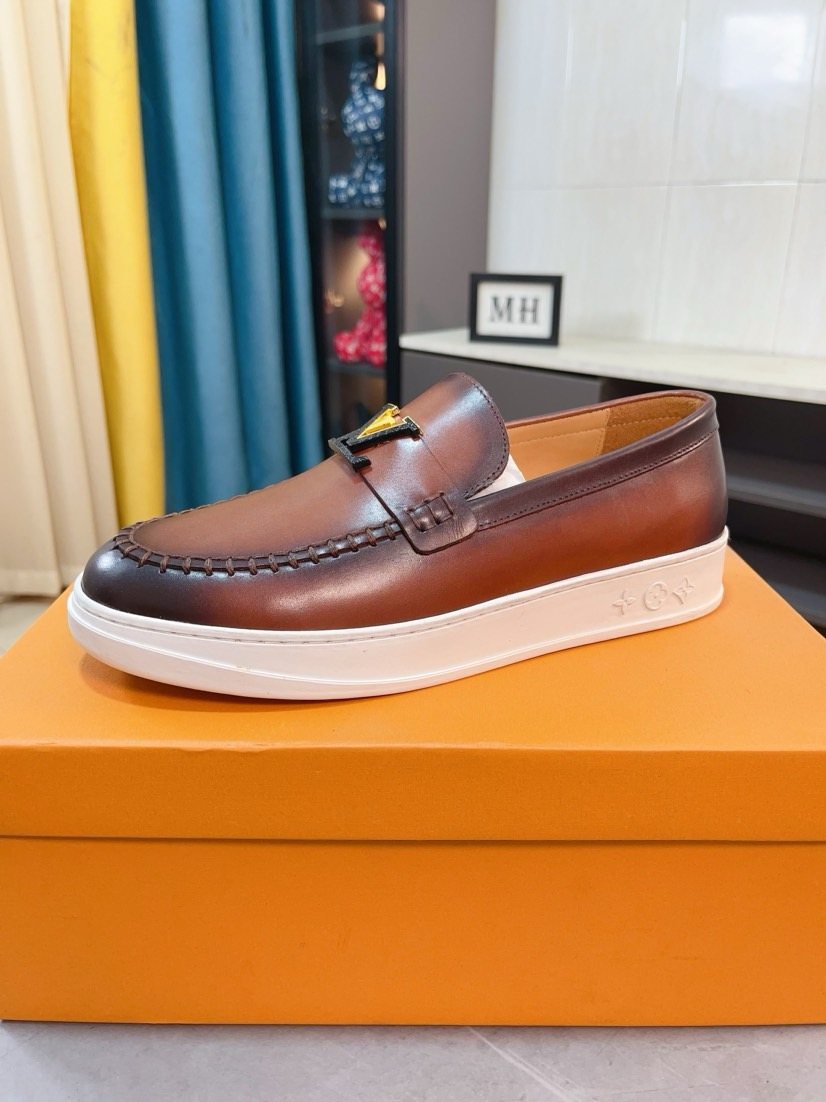 Louis Vuitton Men's Moc-Toe Buckle Loafers