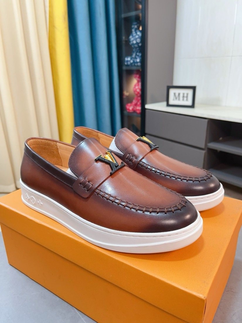 Louis Vuitton Men's Moc-Toe Buckle Loafers