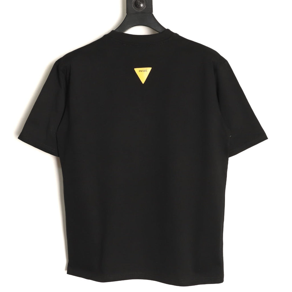Prada 26SS Milano Logo Graphic Short-Sleeve T-Shirt - Black
