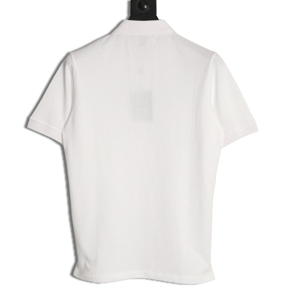 Louis Vuitton Classic Small-Logo Embroidered Polo - White