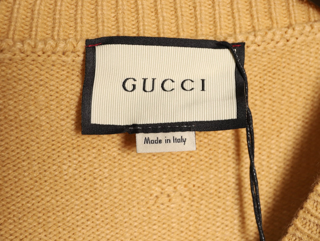 Gucci Logo Crewneck Sweater - Camel