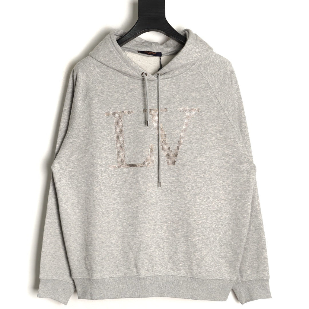 Louis Vuitton LV Lettering Pullover Hoodie - Light Gray