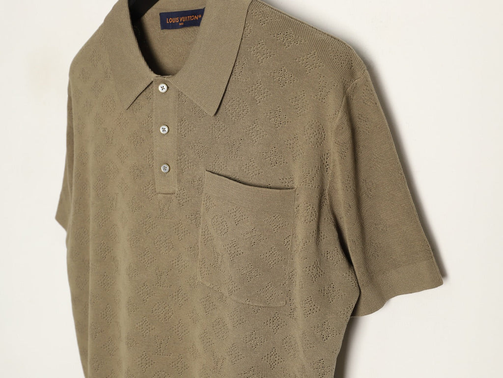 Louis Vuitton Chest-Pocket Detail Short-Sleeve Polo Shirt - Khaki