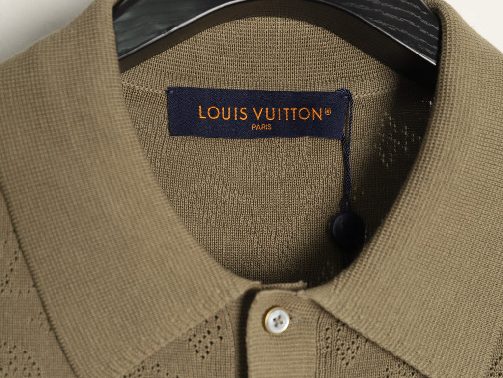 Louis Vuitton Chest-Pocket Detail Short-Sleeve Polo Shirt - Khaki